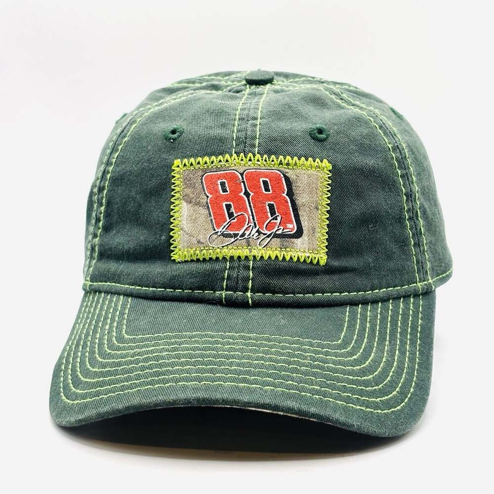 Dale Earnhardt Jr Hat Cap Mens Strap Back Green Nascar Racing Chase Authentic